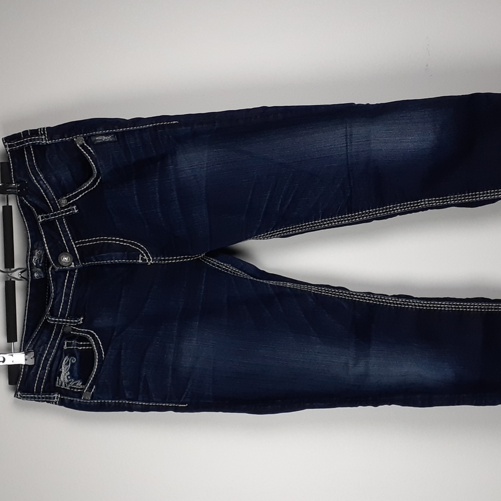 Silver Suki Flap Super Skinny Jeans 32 Blue